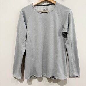 PATAGONIA Women's Capilene Midweight Baselayer Crewneck Gray Outdoor Size Small